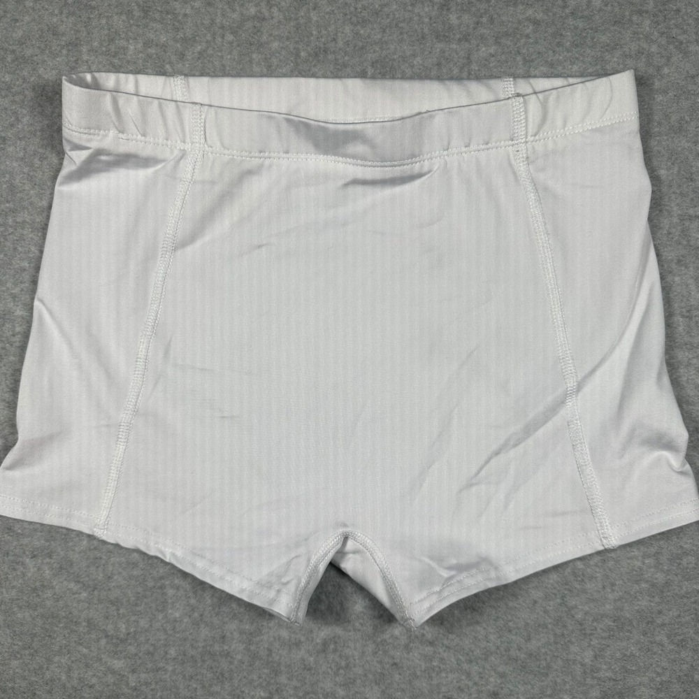BCG Womens White Compression Athletic Shorts Size XL 16 RN 098223